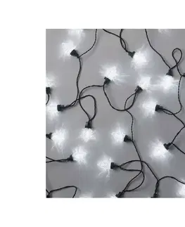 Vianočné osvetlenie  D5ZC01 50 LED reťaz 9,8 m šišky vonkajšie aj vnútorné studená biela