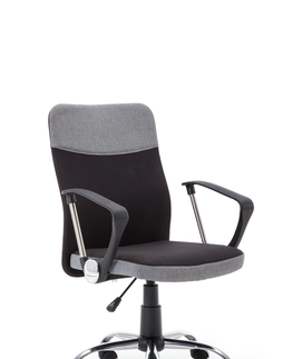 Kancelárske stoličky HALMAR Topic kancelárska stolička s podrúčkami sivá / čierna