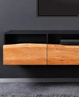 TV stolíky LuxD Dizajnový závesný TV stolík Maalik 140 cm akácia