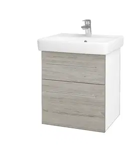 Kúpeľňový nábytok Dreja - Kúpeľňová skrinka Q MAX SZZ2 55 - N01 Biela lesk / Úchytka T02 / D05 Oregon 61718B