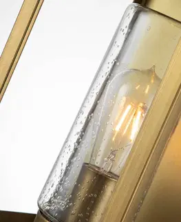 Vonkajšie nástenné svietidlá Quintiesse Vonkajšie svietidlo Atwater lucerna mosadz 44,5cm