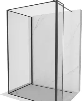Sprchové dvere MEXEN/S - Kyoto Sprchová zástena WALK-IN 110 x 90 x 30 cm, čierny vzor, čierna 800-110-090-221-70-70-030