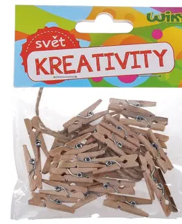 Kreatívne a výtvarné hračky WIKY - Štipce drevené 3,5cm 15ks