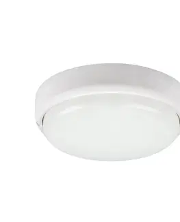 Záhradné lampy Rabalux 7406 vonkajšie/kúpeľňové nástenné/stropné LED svietidlo Hort, biela