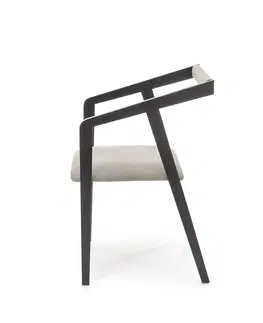 Jedálenské stoličky HALMAR Azul jedálenská stolička čierna / sivá