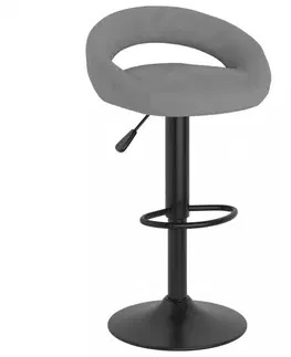 Barové stoličky Barová stolička zamat / kov Dekorhome Krémová