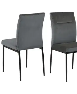 Plastové stoličky Stolička dark grey 2 ks