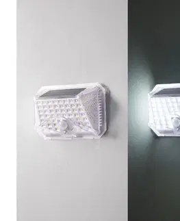 Svietidlá Brilagi Brilagi-LED Solárne nástenné svietidlo so senzorom WALLIE LED/0,85W/3,7V strieborná 