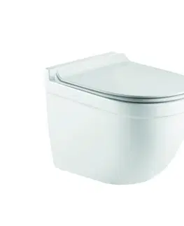Záchody HOPA - Závesné WC OVALE RIMLESS sa SLIM sedadlom Soft-close OLKLT017ER