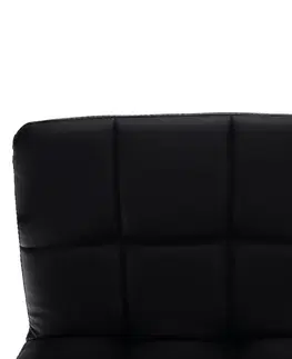 Barové stoličky Barová stolička, čierna ekokoža/chróm, LEORA 2 NEW