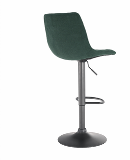 Barové stoličky KONDELA Lahela barová stolička zelená / čierna