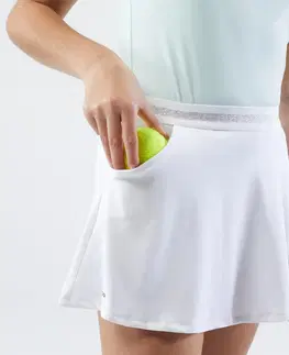 bedminton Dievčenská tenisová sukňa TSK500 biela