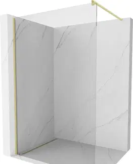 Sprchové dvere MEXEN/S - KiotoSprchová zástena WALK-IN 105 x 200, transparent 8 mm, zlatá kartáčovaná 800-105-101-55-00