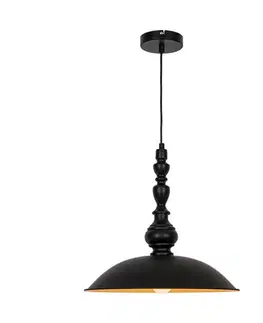 Závesné svietidlá Viokef Závesná lampa Colin, čierna, Ø 40 cm