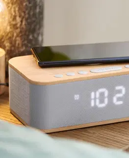 Alarm Clocks Budík s funkciou bezdrôtového nabíjania a technológiou Bluetooth®