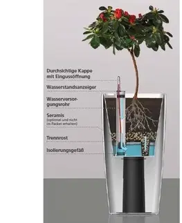 Kvetináče a truhlíky Flower Lover Samozavlažovací systém Quadrato, 24 cm