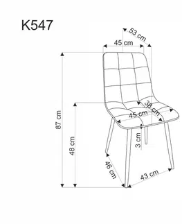 Jedálenské stoličky a kreslá Jedálenská stolička K547 Halmar Čierna