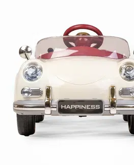 Detské vozítka a príslušenstvo Baby Mix Detské elektrické autíčko Retro Pearl, biela