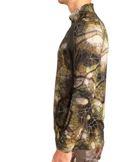 mikiny Priedušné poľovnícke tričko 500 Furtiv s dlhým rukávom nehlučné s maskovaním