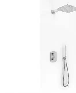 Kúpeľňové batérie KOHLMAN KOHLMAN  - Termostatický sprchový set s dažďovou sprchou 20 cm a ručnou sprchou QW432FQ20