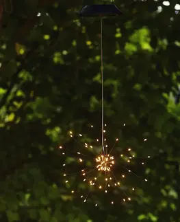 Solárne dekoračné osvetlenie STAR TRADING Solárna závesná LED lampa Firework