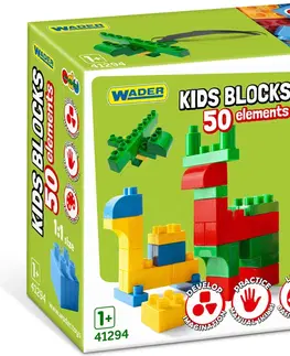 Hračky stavebnice WADER - Kids Blocks - kocky 50 ks