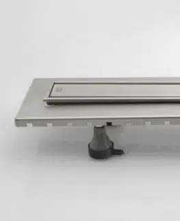 Sprchovacie kúty Omp Tea - ESSEFLOW podlahový žľab z nerezové oceli s roštom, L-1080, DN50 6963.401.8