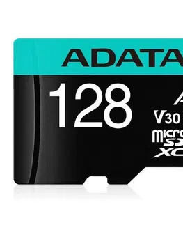 Pamäťové karty ADATA V30S micro SDXC 128 GB 100 MBps UHS-I U3 Class 10 s adaptérom