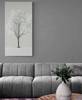 Obrazy stromy a listy Obraz minimalistický zimný strom