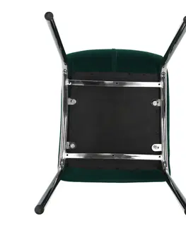 Stoličky Jedálenská stolička, smaragdová Velvet látka/chróm, GERDA NEW