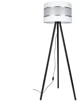Lampy  Stojacia lampa CORAL 1xE27/60W/230V wenge/biela/chróm 