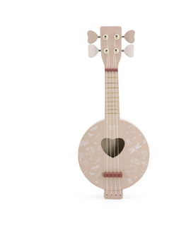 Hudobné hračky LABEL-LABEL - Drevené Banjo - Pink