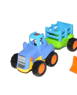 Hračky - dopravné stroje a traktory WIKY - Traktor a báger
