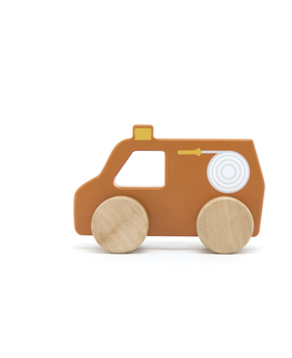 Drevené hračky TRYCO - Drevené autíčko hasič