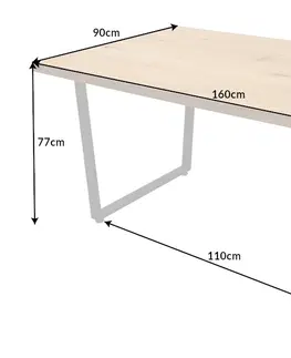 Jedálenské stoly Jedálenský stôl LADON Dekorhome 160x90x77cm