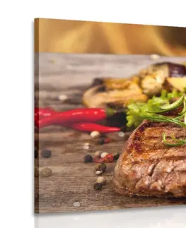 Obrazy jedlá a nápoje Obraz grilovaný hovädzí steak