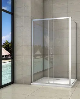 Sprchovacie kúty H K - Obdĺžnikový sprchovací kút SYMPHONY 110x80 cm s posuvnými dverami vrátane sprchovej vaničky z liateho mramoru SE-SYMPHONY11080 / ROCKY-11080