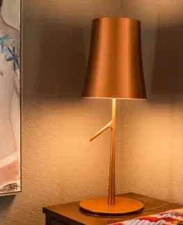 Stolové lampy Foscarini Foscarini Birdie LED grande stolová lampa medená