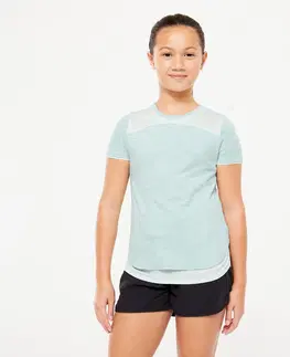 nohavice Dievčenské tričko 2v1 tyrkysovo-zelené