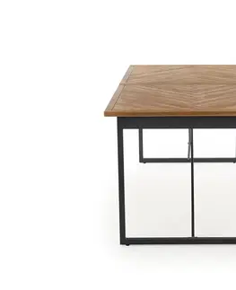 Jedálenské stoly HALMAR Alvaro rozkladací jedálenský stôl dub medový / čierna