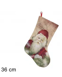 Vianočné dekorácie MAKRO - Ponožka vianočná 36 cm různé motivy