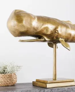 Bytové doplnky a dekorácie Dekoračná socha velryba GIHAS 70 cm Dekorhome