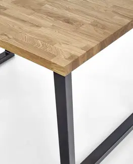 Jedálenské stoly Jedálenský stôl RADUS masívny dub Halmar 160x90 cm