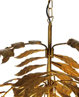 Zavesne lampy Vintage závesné svietidlo starožitné zlaté 60 cm - Lipa