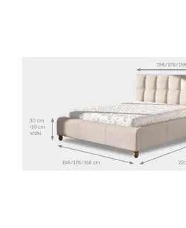 Postele Confy Dizajnová posteľ Layne 160 x 200 - 