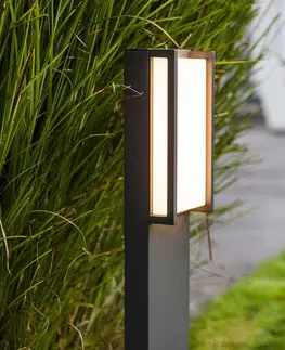 Osvetlenie príjazdovej cesty LUTEC Qubo – chodníkové LED svietidlo, priamočiary tvar