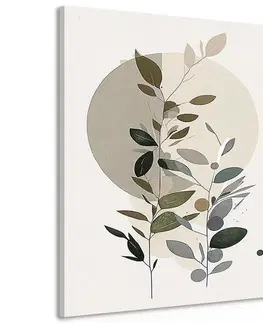 Obrazy stromy a listy Obraz minimalistické rastlinky v boho štýle
