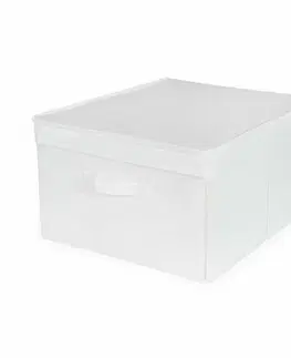 Úložné boxy Compactor Skladacia úložná kartónová krabica Wos, 40 x 50 x 25 cm, biela