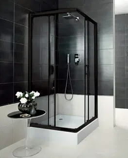 Sprchovacie kúty DEANTE - Funkia čierna - Sprchovací kút, štvorcový, 80x80 cm KYC_N42K