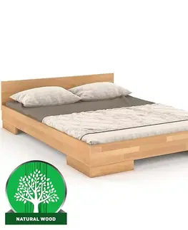 Drevené postele Posteľ drevené  buk Skandica Spectrum Nízka 200x200 prírodný